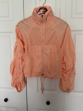 FP Movement by Free People Way Home Packable Peach Cropped Bomber Jacket